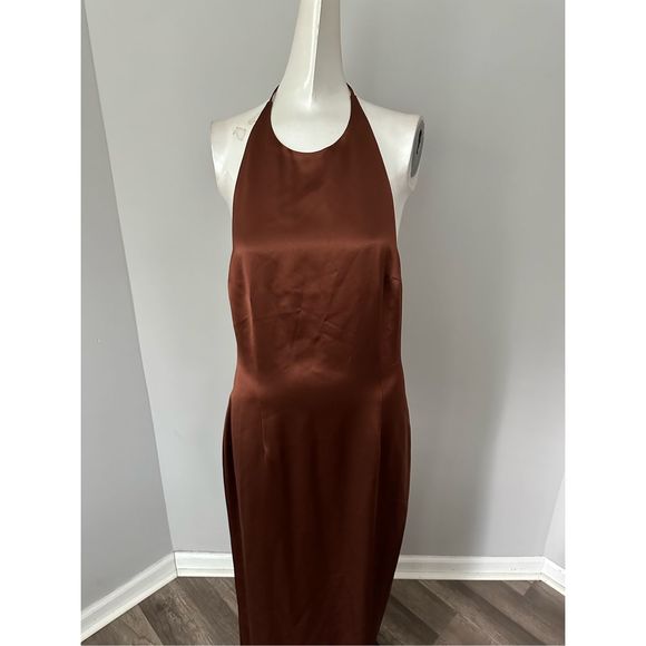 Staud Janet Open-Back Satin Maxi Dress - Picture 6 of 11
